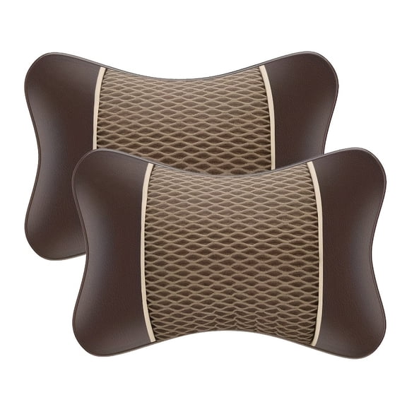 Car Headrest Pillow Car Neck Pillow Breathable Faux Leather Pillow Headrest Auto Neck Pillow Driver Seat Head Rest for Car Interior Accessories