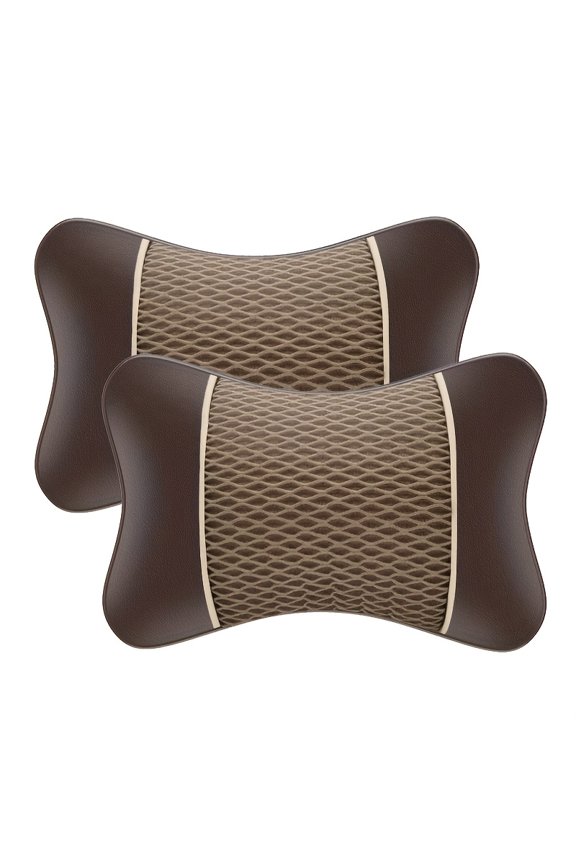 Car Headrest Pillow Car Neck Pillow Breathable Faux Leather Pillow Headrest Auto Neck Pillow Driver Seat Head Rest for Car Interior Accessories