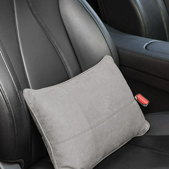 Car Headrest Pillow Lumbar Support Cushion – Black, Brown, Gray Velvet, Ergonomic Memory Foam, Breathable Seat Neck Pillow, Universal Fit for SUV Sedan, Easy Install