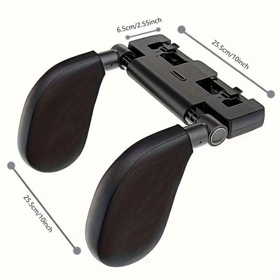 Car Headrest, Protects Head And Neck, 180° Adjustable Positioning, Easy Installation, Car Interior Neck Pillow (Black), Breathable Faux Leather Neck Support, Retractable And Detachable Neck Support.