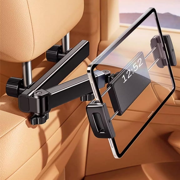Car Headrest Tablet Holder Mount Stretchable Backseat Tablets Stand for Kids,Adjustable Car Essential for Road Trip (Single Arm Extendable)