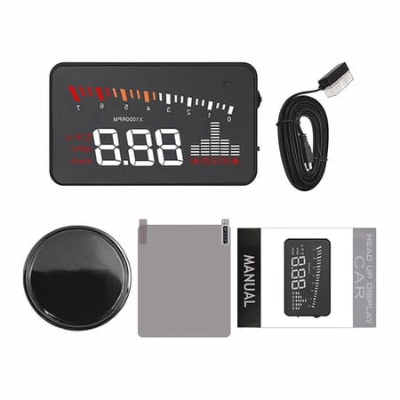 Car Heads up Display Gauge Display Universal Automobile LED Sturdy Cars Water Temperature Head up Windshield