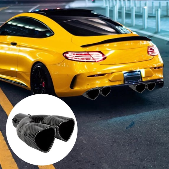 Car Heart Shaped Dual Exhaust Tip Stainless Steel Double Pipe for Enhanced Performance and Stylish Tail Upgrade