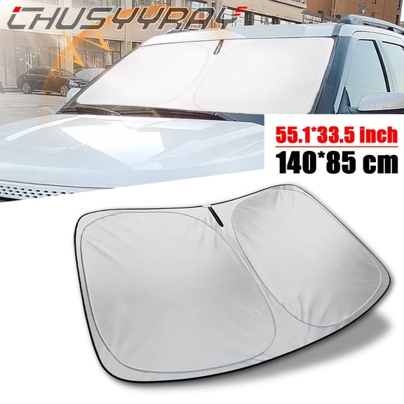 Car Heat Shield Windshield Sun Shade UV Block Foldable Visor Cover 55X33 Inch
