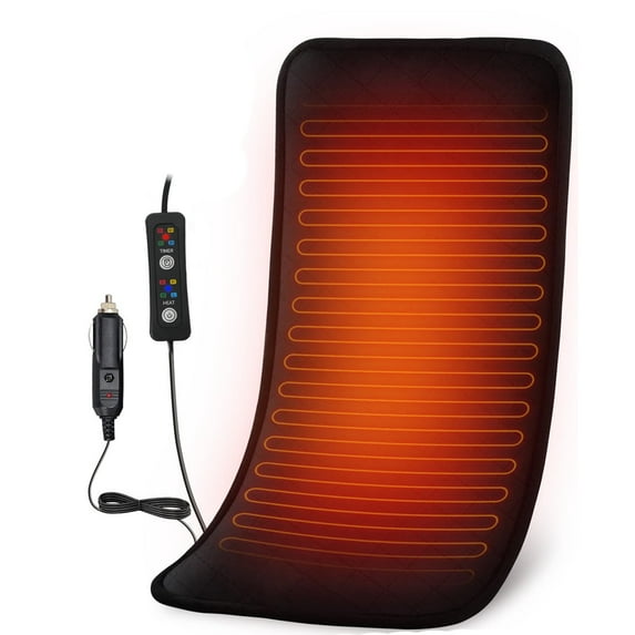 Car Heated Blanket for Back Pain Relief, 12V Car Electric Blanket with 4 Heat Setting,8 Auto-Off, AB-Sided Portable Mini Travel Heated Blanket for Women and Men, Christmas Gifts for Elderly People