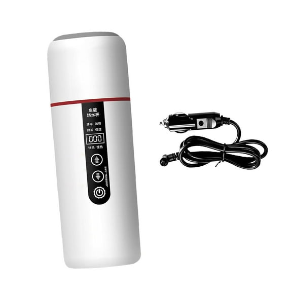 Car Heated Mug Kettle Boiler Insulated Stainless Steel 500ml Capacity for Work and Business Travel