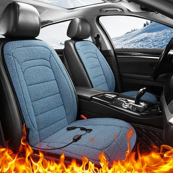 Car Heated Seat Cushion Winter Electric Heating Car Seat Electric Heating Seat Cushion 12V Suitable for Both In Car Use, Back Massager with Heat, for Back, Lumbar, Leg, Gifts for Women Men