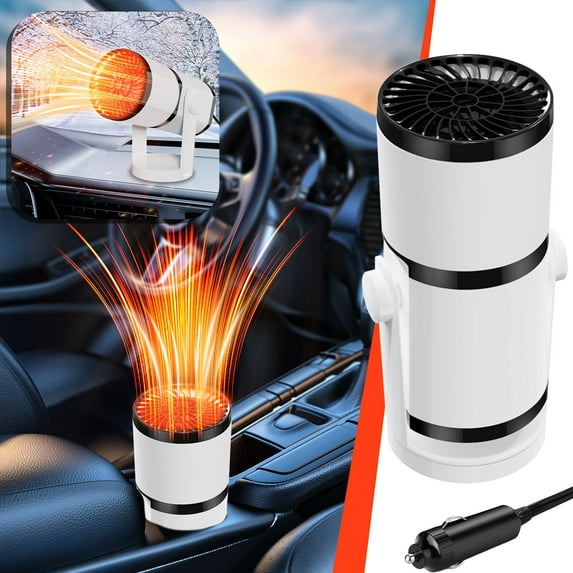 Car Heater 12V 150W Portable Defroster, Fast Heating for Windshield Defogging, Easy Installation with Suction Base, for All Cars in Winter or Summer Use