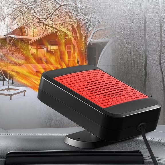 Car Heater,12V 200W Portable Car Heater 360Rotation 2 in 1 Heating & Cooling Fan Windshield Demisting Defroster Plug Into Cigarette Lighter for All Cars