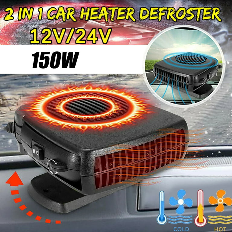 Portable Car Heater Heating Fan 2-in-1 Defroster Defogger Demister Win