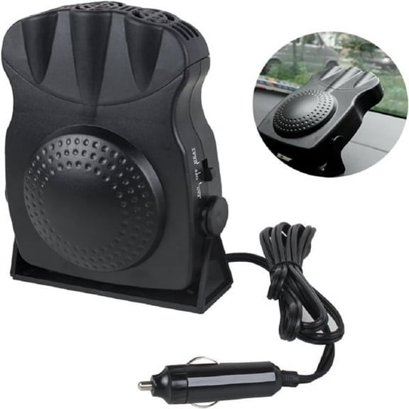 Car Heater 12V Portable Car Heater Heating & Cooling Snow Defogger Electric Fan Heater Fast Heating Windshield Defroster Demister 150W, Plug in Cigarette Lighter for Camping RV Trailer