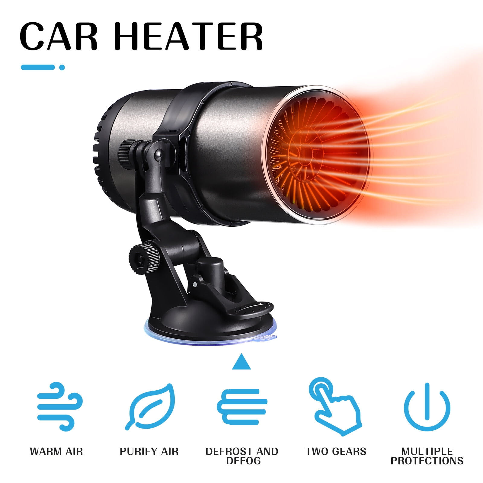 Car Heater Defroster, 12V 120W Portable Windshield Defogger and