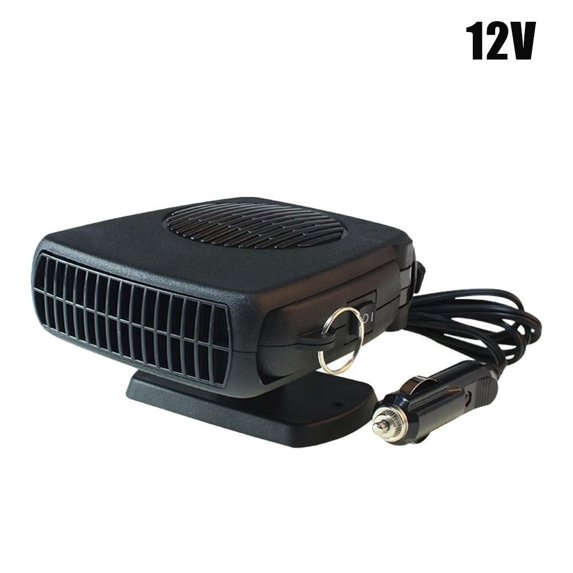 Car Heater Fan - 12V/24V Cigarette Lighter Plug, Fast Heating for Vehicles, ABS Material