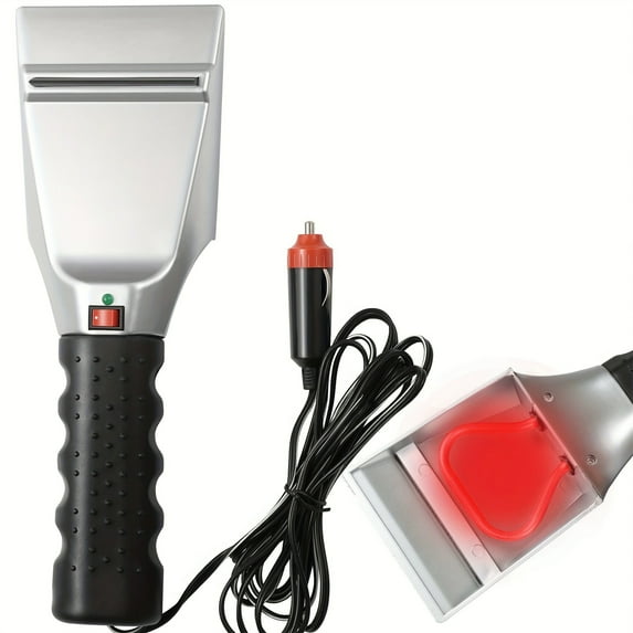 Car Heating Ice Scraper, Heated Snow Ice Scraper, 12V Electric Auto Windshield Ice Scraper for Most Cars, Trucks, SUV