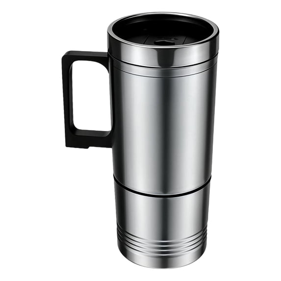 Car Heating Mug Travel Water Bottle Electric Kettle 300ml Stainless Steel for Outdoor Road Trips Drivers