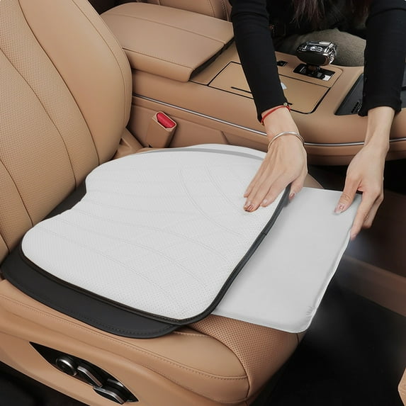 Car Height Boosting Pad, Ergonomic Synthetic Fiber Seat Cushion for Better Road View and Comfort, Improves Seat Belt Positioning, Ideal for Travel and Family Cars
