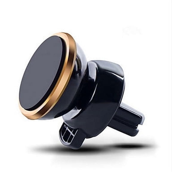 Car Holder Mobile Phone Car Mount Magnetic Air Vent Mount GPS Stand 360 Adjustable For iphone 5 6 7 Plus-Gold