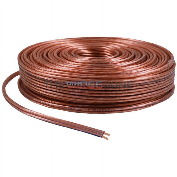 Car Home Audio Speaker Wire Transparent Clear Cable 16AWG 50ft 16/2 Gauge