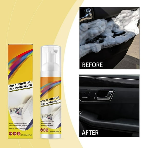 Car & Home Multipurpose Foam Cleaner 100ML – Upholstery Dirt Cleaner, Powerful Foam Formula for Cars, Seats, and Household Surfaces, Easy-to-Use Cleaning Spray