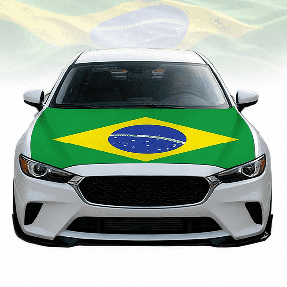 Car Hood Cover Country Flag, Weatherproof Universal Fit Hood Flag Cover with Elastic Straps, Durable Car Hoods Wrap for All Seasons Protection, Custom Fit Engine for Cars Trucks SUVs