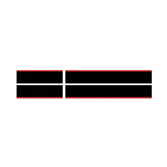 Car Hood Decals, Racing Stripes Body Side Stickers, Sports Bonnet & Rear Door Kit Decal Stripes Stickers, Hood Bumper Modification Exterior Accessories for Most Car Models - Black+Red