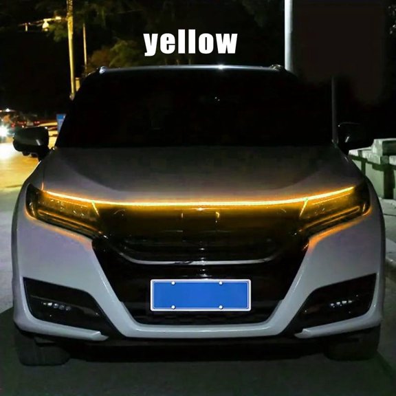 Car Hood Led Strip,5FT Led Strip Lights for Car Hood,Car LED Lights Flexible LED Hood Light Strip Engine Hood Guide Decorative Light Bar, Waterproof Hood Beam Light Strip