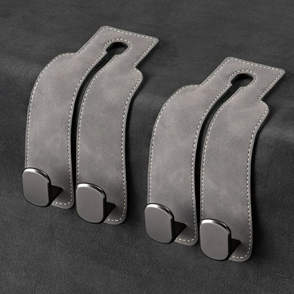 Car Hooks for Headrest, Car Seat Back Storage Hook for Headrest, Headrest Hooks for Purses and Bags, Car Hooks Leather