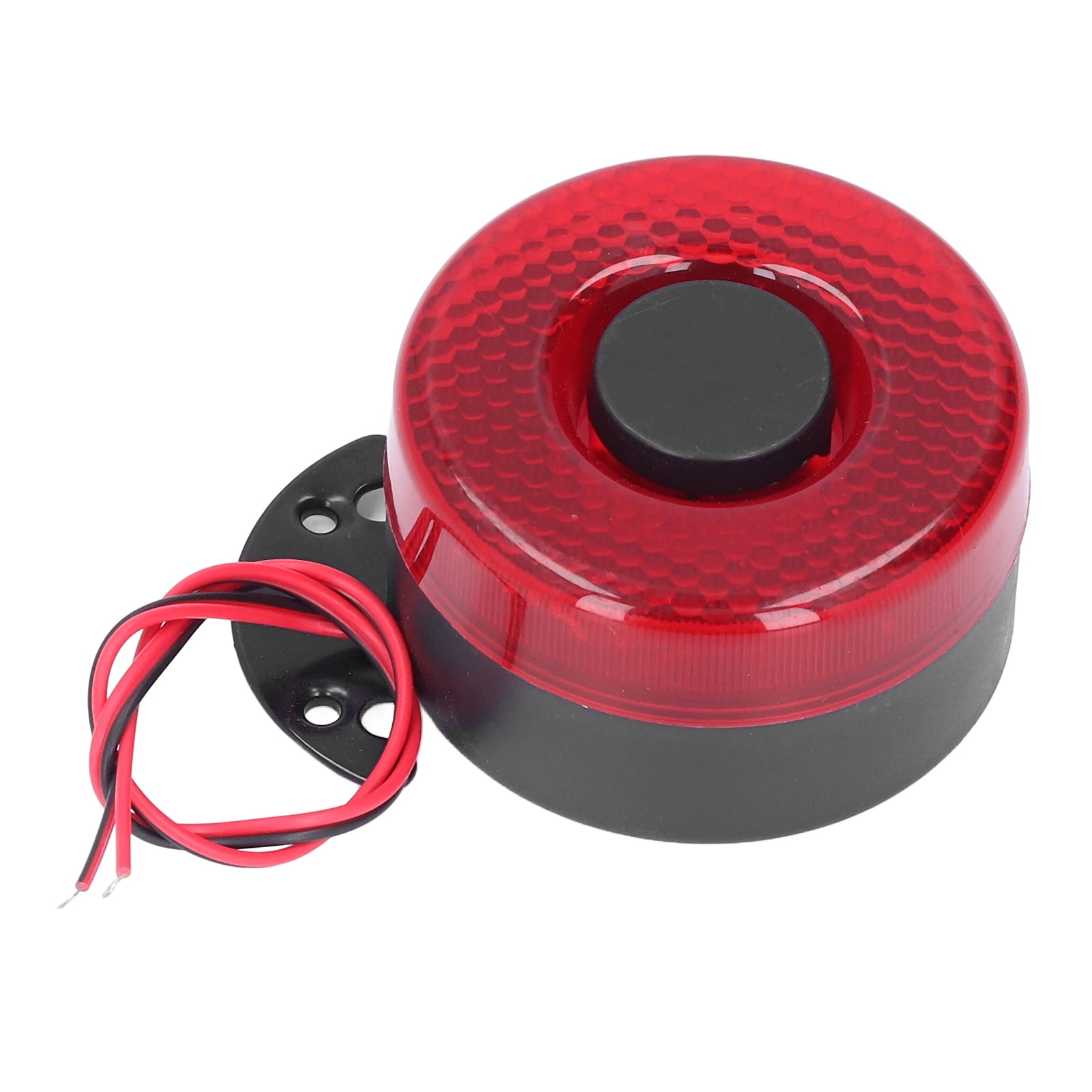 Car Horn 12V ABS 105dB Electric Warning Horn with Flashing LED Lights