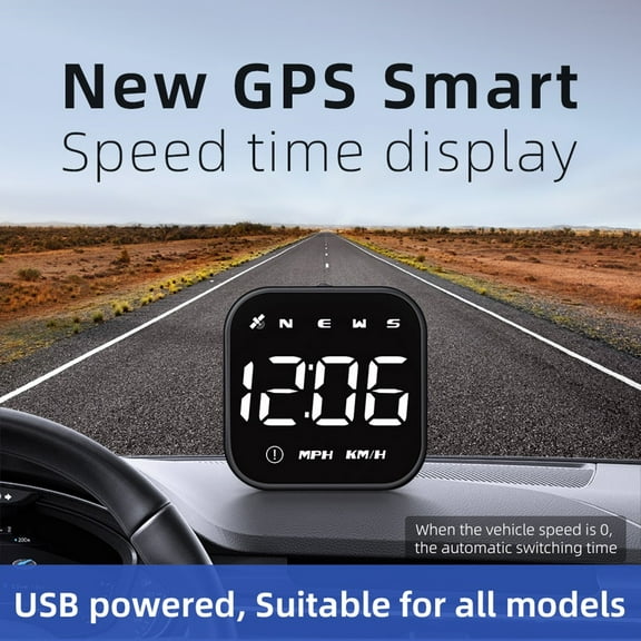 Car Hud Gps Head Up Display Speedometer Odometer Car Digital Speed Kmh For Mph