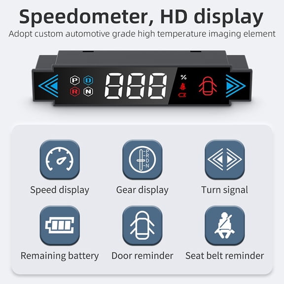Car Hud Head Up Display Lcd Display Speedometer for Tesla Model 3/Y 2019-2023