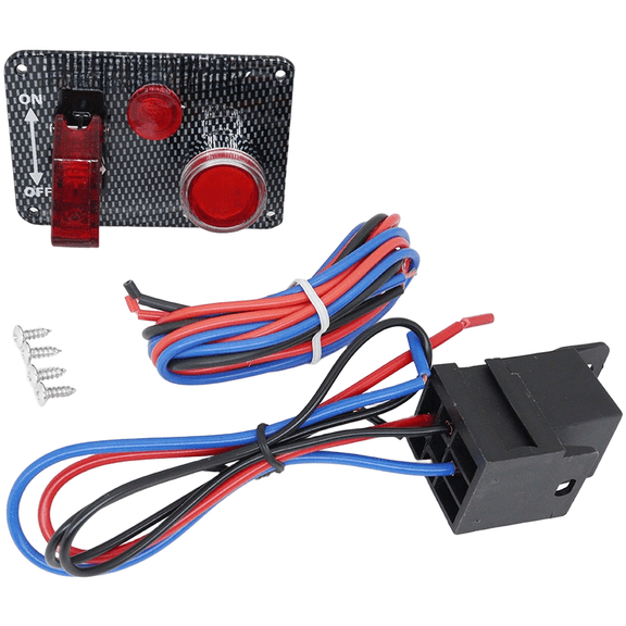 Car Ignition Switch With LED Light, Aluminum Alloy Racing Push Start Button For Vehicle Quick Start And Power Cutoff, Fit(Two)
