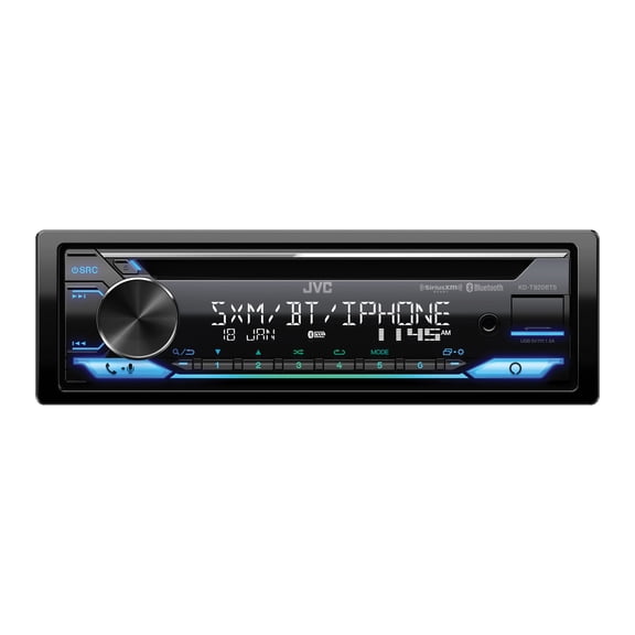 Car In-Dash Unit, Single-DIN CD Receiver with Bluetooth, Alexa Built-in, and SiriusXM Ready