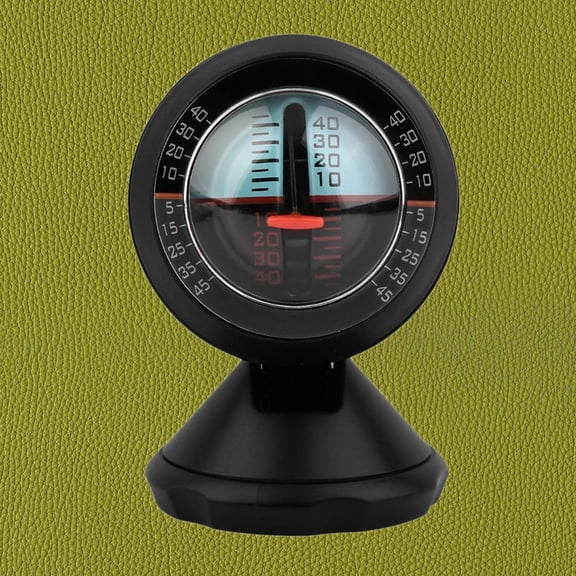 Car Inclinometer Level Indicator High Sensitivity Tilt Gauge Dashboard Mount Black