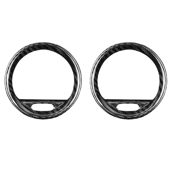 Car Inner Air Vent Frame Sticker Real Hard Carbon Fiber Cover For Fiat 500 2008-2015 For Abarth 595 2012-2015