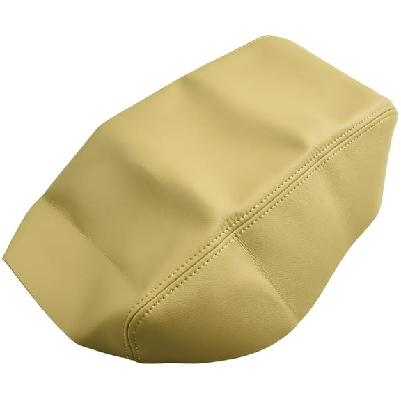 Car Inner Interior Leather Center Console Lid Armrest Cover Pad Beige Abs For Toyota For Highlander 2008-2013 Fangkenuo