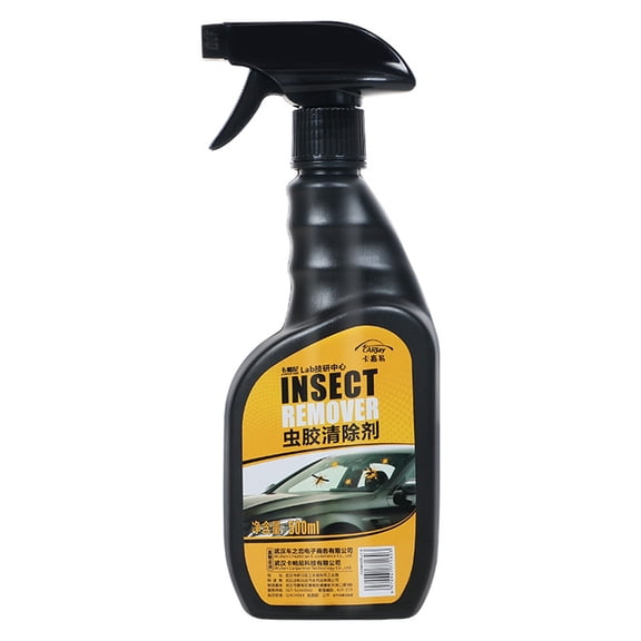Car Insect Remover Spray, Effective Bug & Tar Cleaner for Windshields, Paint & Glass, Gentle Formula to Remove Bird Droppings & Stains
