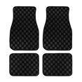 thumbnail image 1 of Car Interior 4 Piece Racing Checkered Floor Mats Non Backing Fit Cars Trucks SUVs 4PCS, 1 of 4
