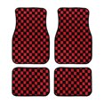 thumbnail image 1 of Car Interior 4 Piece Racing Checkered Floor Mats Non Backing Fit Cars Trucks SUVs 4PCS, 1 of 5