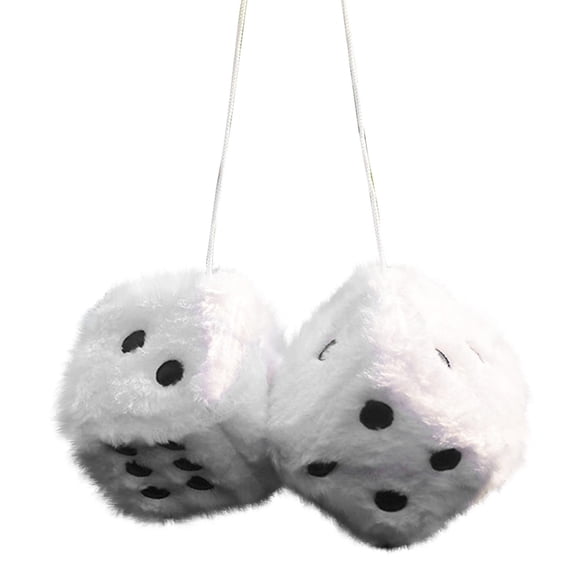 Car Interior Accessories - Pair Of Square Hanging Dice With Polka Car Ornament For And Vanity