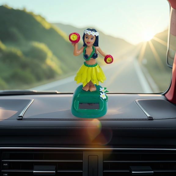 Car Interior Accessories Solar Powered Dancer Doll for Car Decoration Animated Dance Figure with Solar Power Motion Entertainment for Vehicle Interior,15x10x6 cm,Yellow