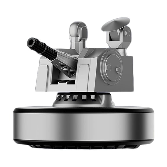 Car Interior Accessories - Solar Powered Rotating Tank Car Air Decoration Silent Vehicle Ornament with Aromatherapy Option and Oil Diffuser - Elegant Automotive for Style Enthusiasts