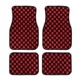thumbnail image 1 of Car Interior Accessory Floor Mats 4 Piece Racing Checkered Design Non Backing for Cars Trucks and SUVs Vehicle Interior 4PCS, 1 of 5