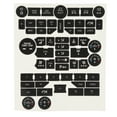Car Interior Button Repair Decal Set Door Lock Button Decals Stickers