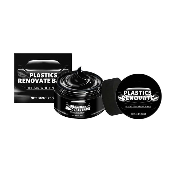 Car Interior Care Paste Plastic Restorer Polish 50g Dashboard Cleaner and Conditioner Vinyl Leather Revitalizer for Interior Trim Restoration and Enhancement
