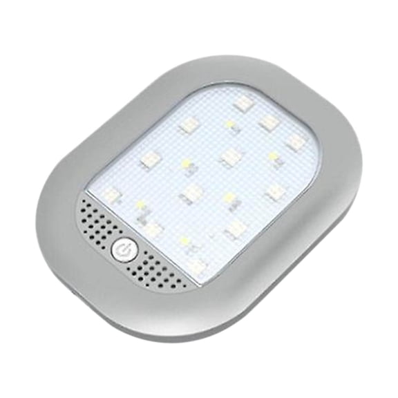 Car Interior Ceiling Roof Lights, 8 Colors and Voice Control - Magnetic Rechargeable Wireless Dome Lamp, LED Auto Map Reading Light Cover for Insider Roof Ceiling, Universal Car Accessories (Gray)