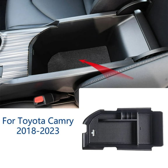 Car Interior Center Console Armrest Storage Box Organizer Tray for Toyota 2018
