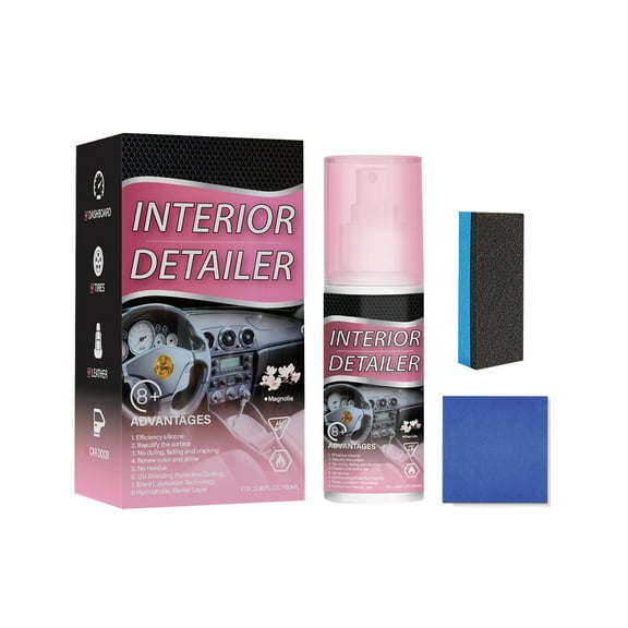 Car Interior Cleaner,Deep Cleaner Polishing, Large Capacity Interior Detailer, Tire Cleaner, Suitable for Cleaning Rubber, Plastic, leather Surfaces Inside the Car 100ml