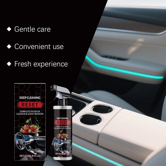 Car Interior Cleaner, Leather Cleaner, Car Seat Cleaner, Chair Interior Maintenance, Odor Eliminator Spray, Car Cleaning Spray, Vehicle Interior Cleaner, Cherries Scent