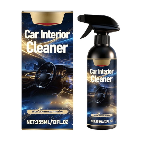 Car Interior Cleaner Powerful Degreasing,for Leather, Fabric, Carpet, Dash & Vinyl All-Purpose Detailing Spray