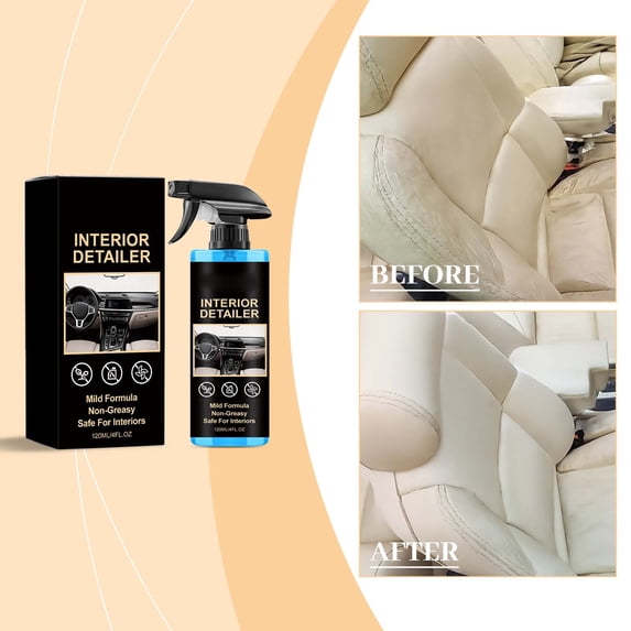 Car Interior Cleaner Spray 120ml Upholstery Seat Fabric Stain Remover Auto Detailing for SUV Truck